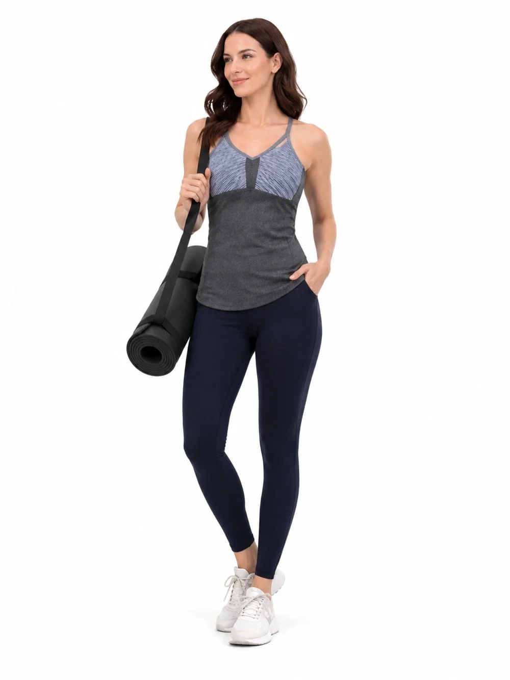 Lululemon Athletica Navy and Gray Leggings